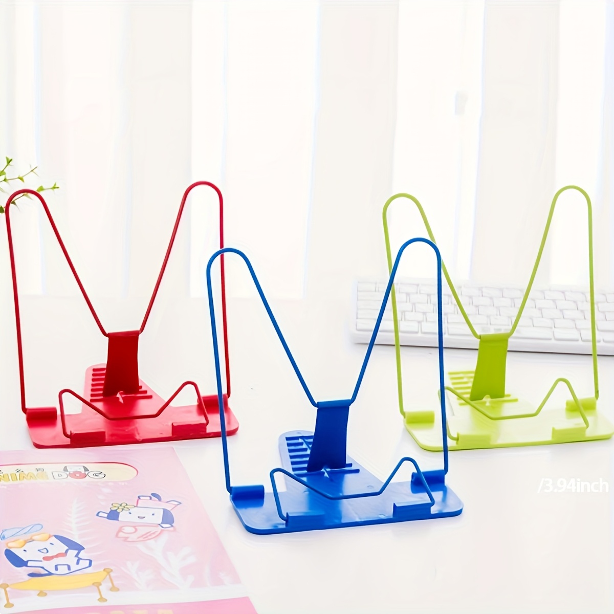 Tablet Accessories For Reading - 접이식 데스크탑 책꽂이, 각도 조절 가능한