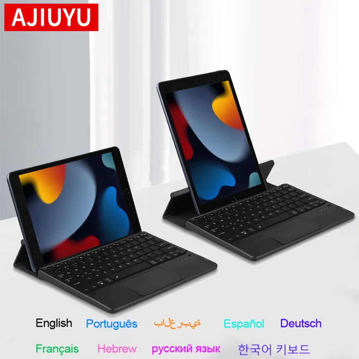 Windows Tablet Accessories - AJIUYU 접이식 블루투스 키보드 터치패드 백라이트
