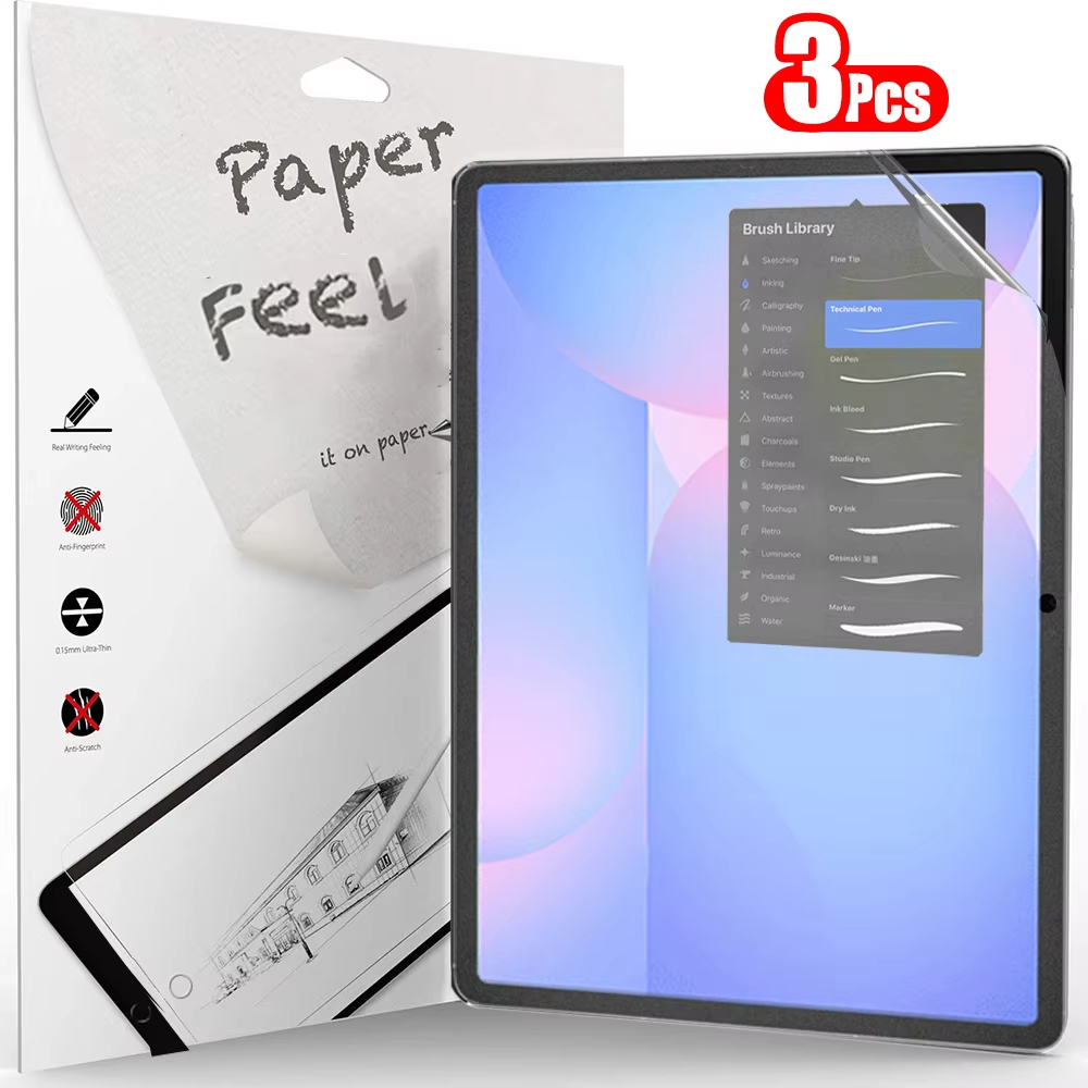 Tablet S9 Fe Accessories - 3개입 종이 느낌 스크린 보호필름 삼성