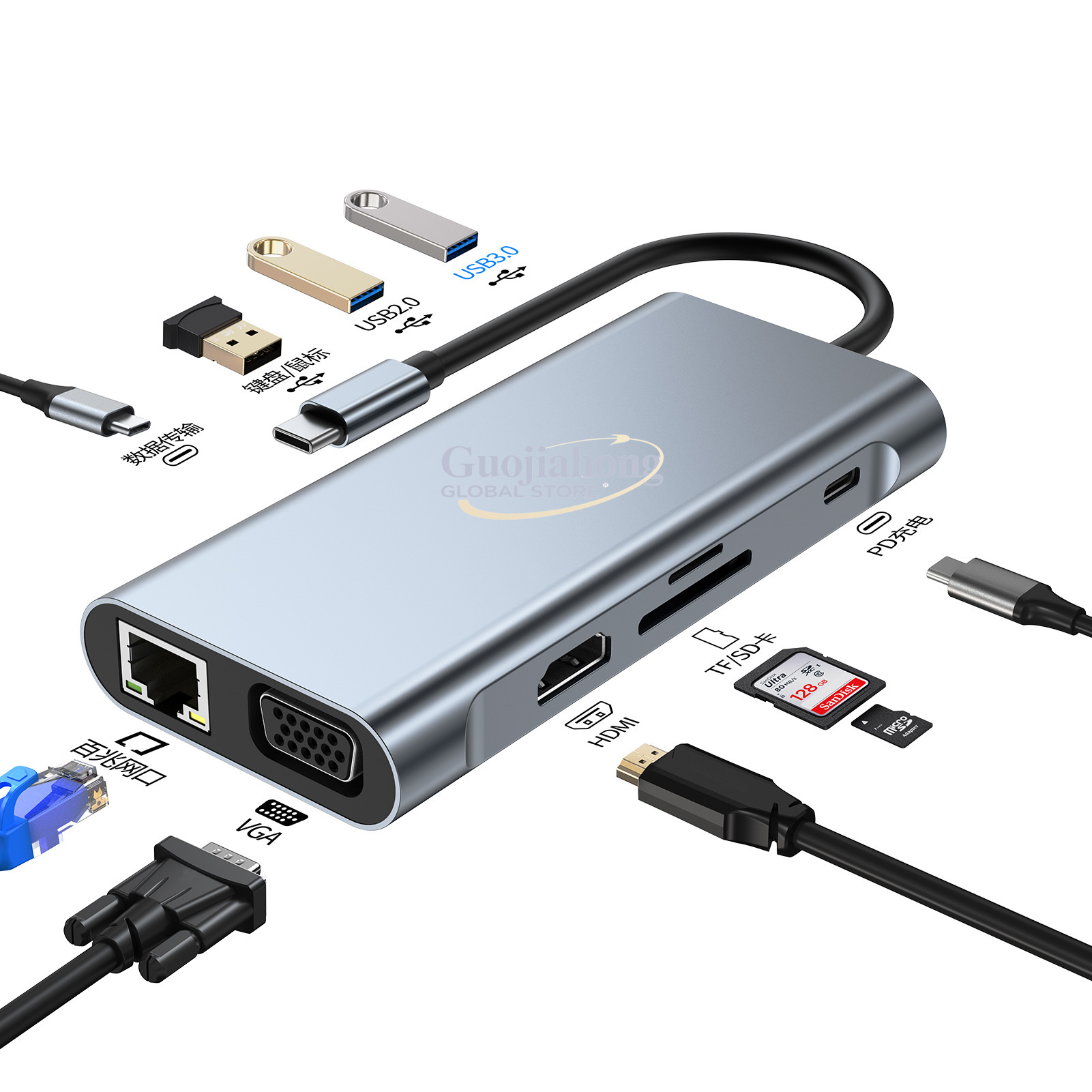 Typec 확장 노트북 USB 허브 네트워크 인터페이스 - Usb Hub Type C 리뷰 및 가격