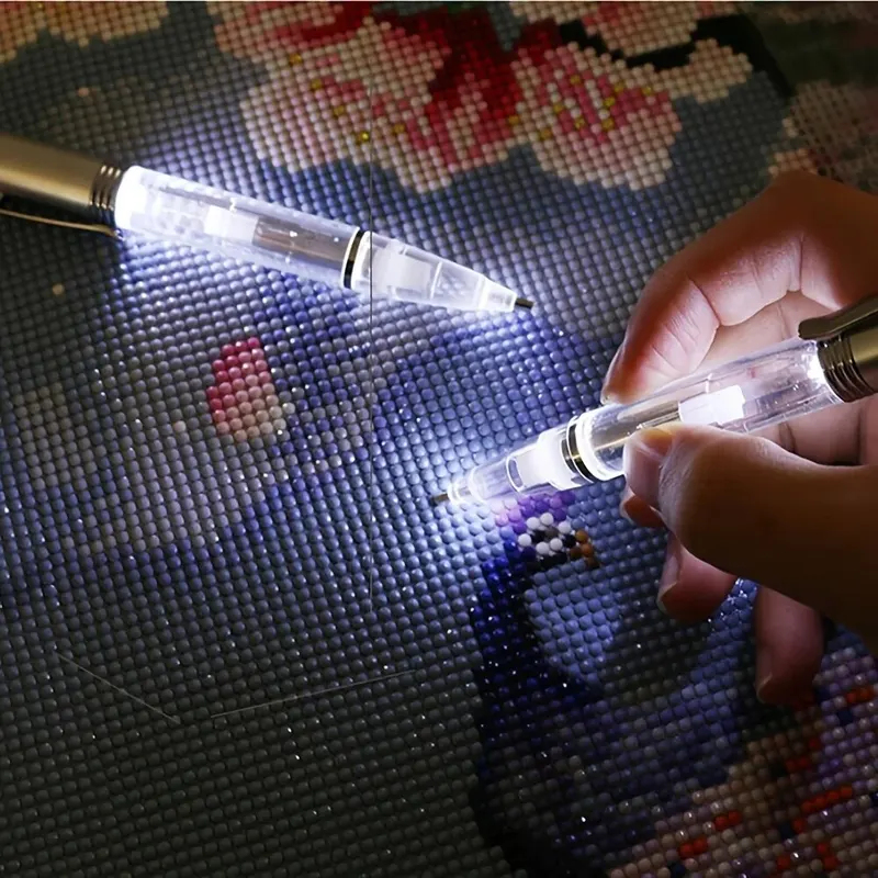 LED 라이트 다이아몬드 페인팅 펜 1개, DIY 크로 - Tablet Accessories Aesthetic 리뷰 및 가격