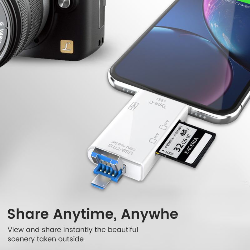 USB 타입 C 카드 리더기 6 in 1 OTG 다기능 - Tablet Accessories For Reading 리뷰 및 가격
