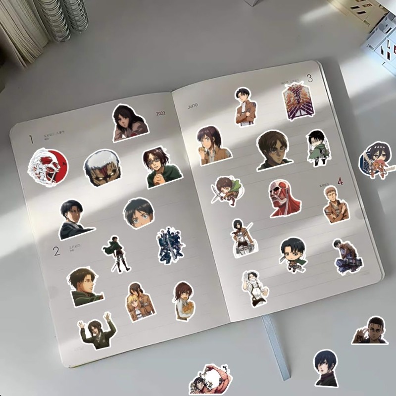 60Pcs 진격의 거인 애니메이션 스티커 귀여운 미적  - Tablet Accessories Aesthetic 리뷰 및 가격