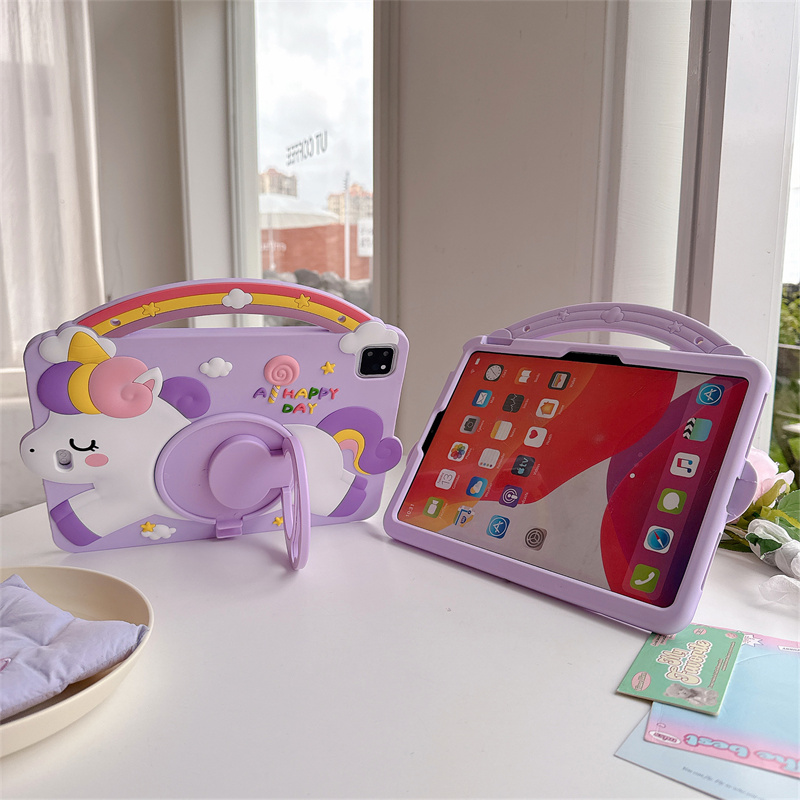 만화 유니콘 키즈 스탠드 태블릿 케이스 삼성 갤럭시 탭 - Tablet A9 Accessories 리뷰 및 가격