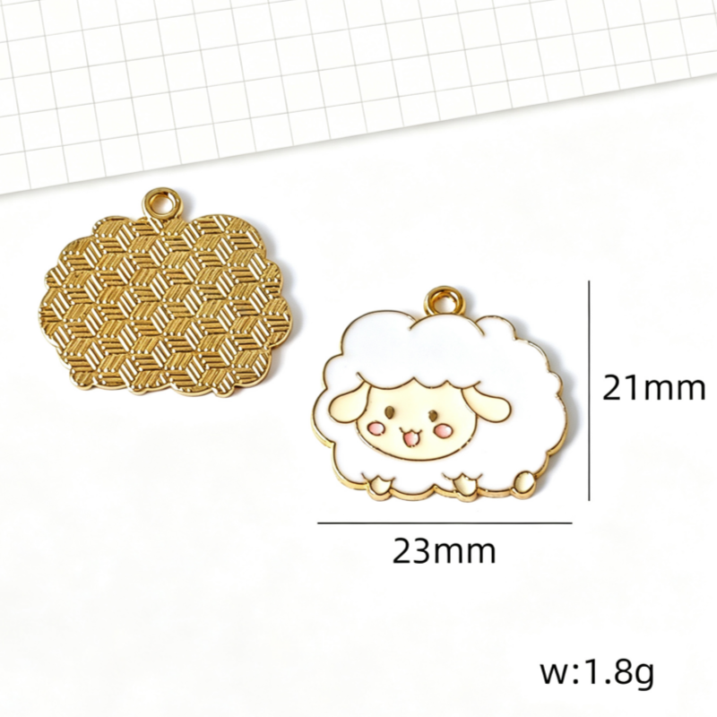 10pcs 만화 귀여운 작은 동물 양 꿀벌 펜던트 DI - Mobile & Tablet Accessories 리뷰 및 가격