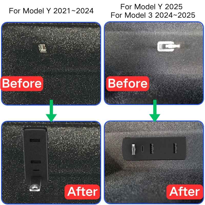 테슬라 모델 3 2024-2025 Y 2021-2025 - Usb Hub Type C 리뷰 및 가격